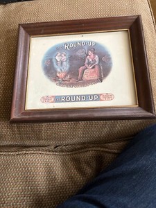Vintage The Round-Up Cigar Celestino Costello & Co Framed Print 12 by 10 inches