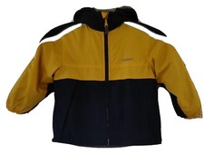 Oshkosh 3 in 1 Boys Hooded Jacket Full Zip Coat Navy Yellow Boys Size 5