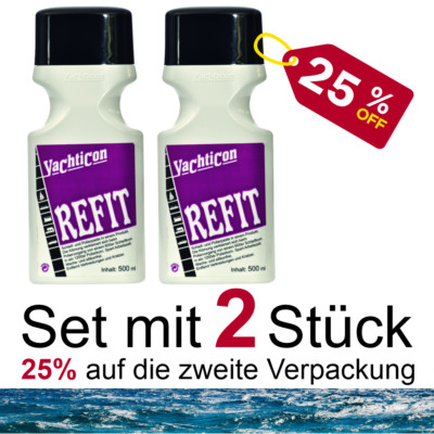 Yachticon Schleifpaste Polierpaste 500 ml Korn 600 auf 1200 Korn 2er Set