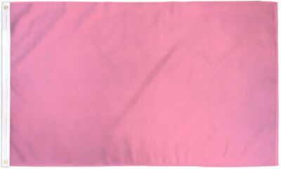 ''PINK'' flag 3x5 ft polyester banner sign solid color light pink rose rosa