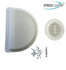 ProCamp RV White Cargo Trailer Air Flow Vent Kit W/ Installation Accessories