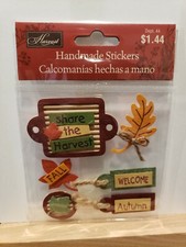 Harvest Handmade Stickers SHARE THE HARVEST FALL WELCOME AUTUMN CUTE NEW 