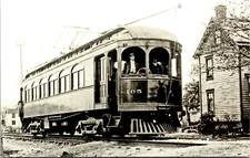 Car #105 Indiana Depot Interurban Railway Postcard Trolley Tram RPPC Reprint