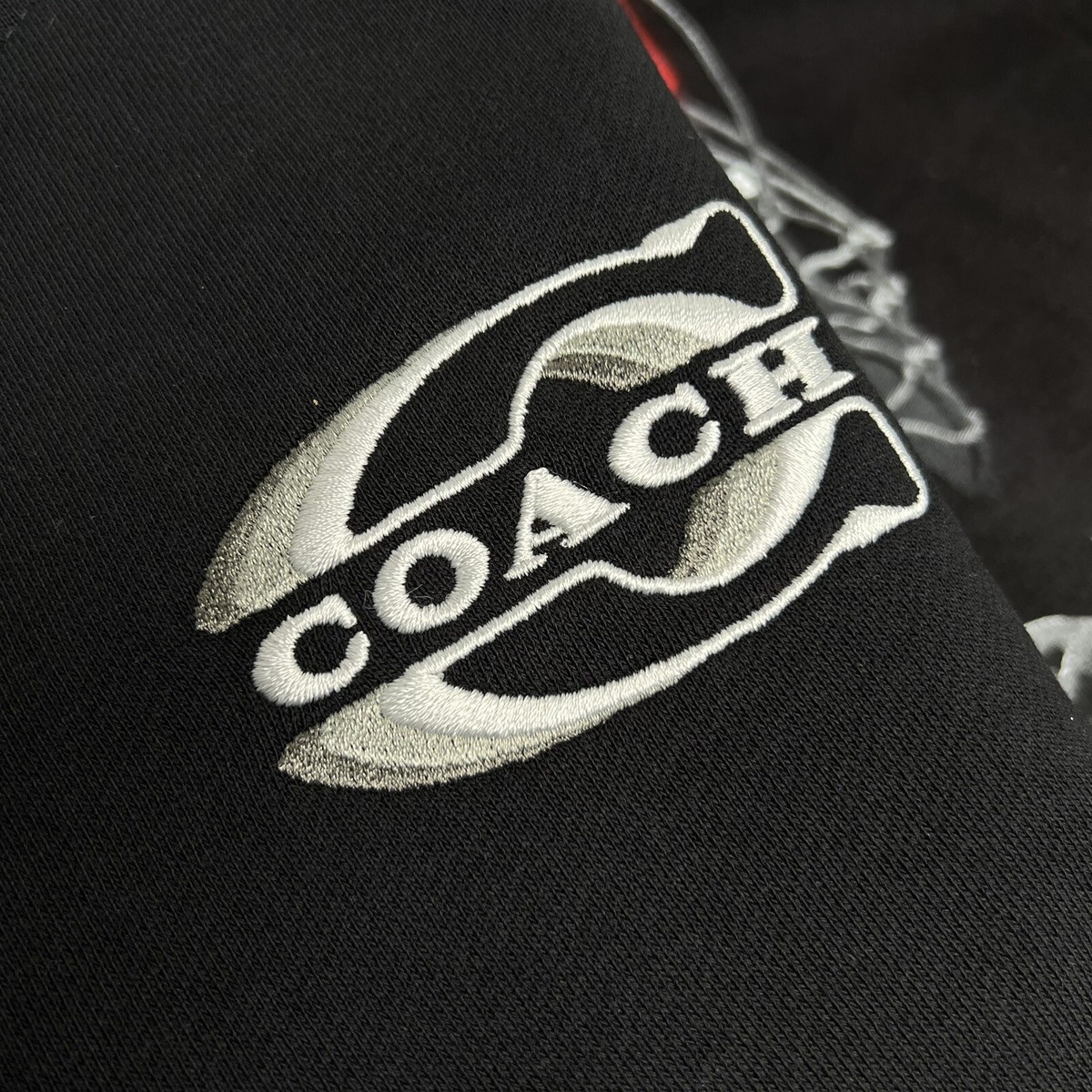 COACH 黒 ロゴパーカー Coach Men's Black Gradient Signature Logo Hoodies (CE334