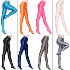 AESCO Women Shiny Plus Size S~3XL Pantyhose Satin Glossy Opaque Tights Stockings
