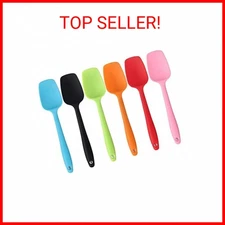 Silicone Spatulas, 8.2 inch Small Rubber Spoon Spatula Heat Resistant Seamless O