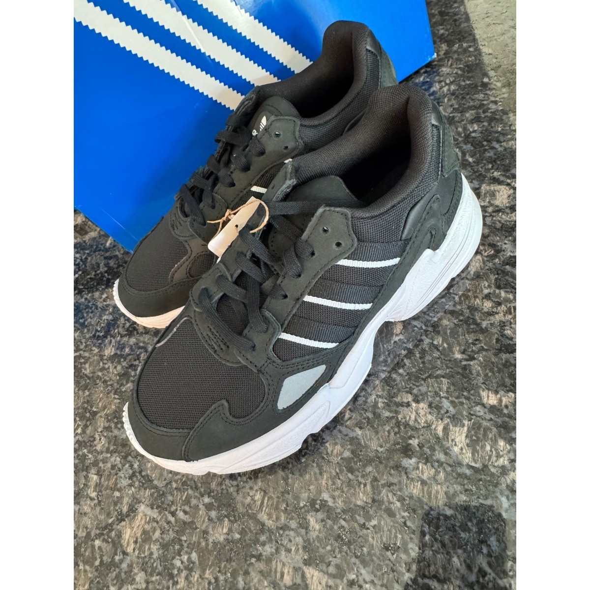 Adidas Falcon W Womens Sneakers Core Black White IG8301 Size 5.5
