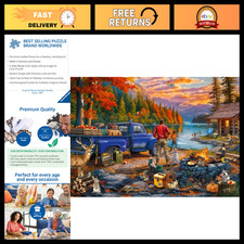 Large Format 300 Piece Puzzle - Sunset Lake Scene for Adults, Relaxing Fun