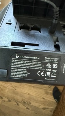 Grandstream GRP2612 IP Office/desk Phone, VOIP - Black - Power Cable (Lot of 5)