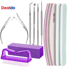 Manicure and Pedicure Tools Kit, Manicure Kit, Nail Files 100/180, Nail Buffer B