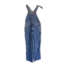 Dickies Youth Size Medium Denim Blue Jean Bib Overalls Carpenter Barn Chore