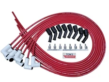 Ton's 42" Red 8mm Ceramic Spark Plug Wires LS / LT Coil kit LSX LS1 LS2 LS3 LQ9