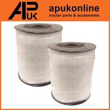 2x 200mx 40mm Elektrozaun Polyband Zaun Pferd Pony wei&szlig; Paddockband