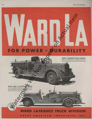 Ward-LaFrance-fire-trucks Sales Print Photograph Print 8.5x11''