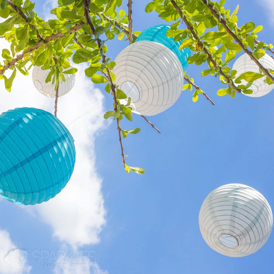 Linterna de papel china de 5 piezas de 6 pulgadas - Amarilla - Decoración de eventos de fiesta de boda my Foto 2 de 4