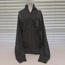 NWT Sonoma Grey Men’s Quarter Zip Sweater Size XL