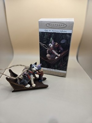 Hallmark Keepsake Ornament Folk Art Americana Fetching the Firewood 1995