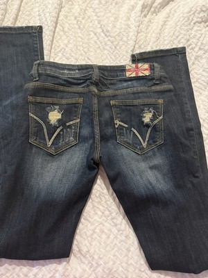 Machine Pour Neuf Mode Jeans. Y2K Style  Women s Distressed Jeans size 26