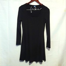 Old Navy Black Ribbed Long Sleeve Dress Size Small