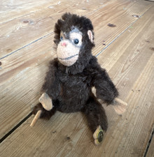 Seltener Mini Steiff Affe Jocko Schimpanse &ndash; Vintage 50/60er MIT ORIGINAL KNOPF