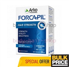 Arkopharma Forcapil Hair Nails 180 Caps 3 Month Supply Biotin Zinc B-Vitamins