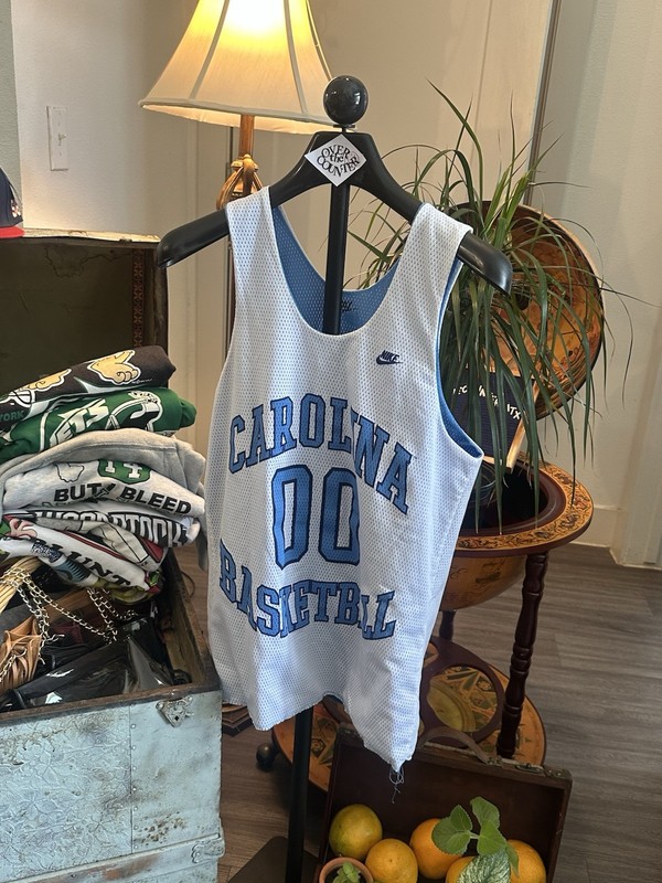 Nike North Carolina Tar Heels Basketball #00 Reversible Jersey White/Blue