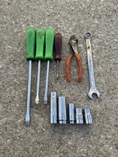 Matco Hand Tool Lot: Screwdrivers, Sockets, Side Cuts, Wrench, 11pcs Total