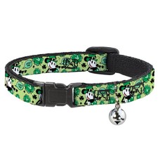 Cat Collar Breakaway with Bell Mickey Mouse St. Patrick's Day LUCKY ME Leprechau