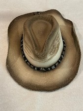 Sun N Sand Natural Two-tone Ventilated Cowboy Straw Hat