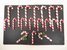 Vintage Blow Mold Candy Cane Christmas Ornaments Lot 18ct D3387