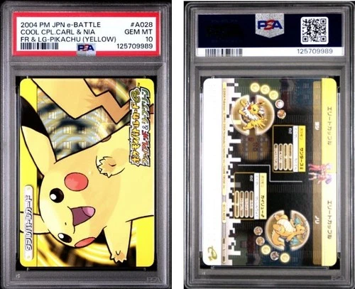PSA 10 2025 CERT DRAGONITE/JOLTEON 2004 POKEMON JPN E BATTLE FRLG PIKACHU #A028