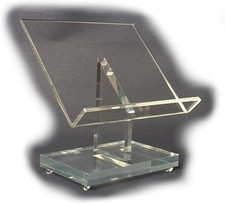 DESIMONLINE Leggio Da Tavolo in Plexiglass Trasparente, 25 X 21 Cm, Bordi Lucida