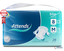 28 x Attends Slip Active 8 Medium |Adult Incontinence Slips | 1 Pack of 28 