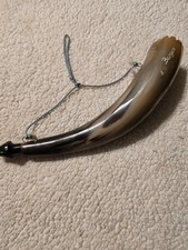 Vintage Hollow Cow Bull Blowing Horn Bugle 14-15", WORKS 