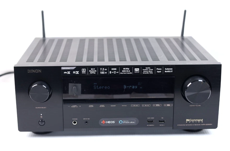 Denon AVR-X2500H 7.2-Channel Network A/V Receiver u134 - Image 3 of 4