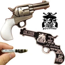 EE-013 Doc Holliday I'm Your Huckleberry ivory style grip nickel plated Model 18