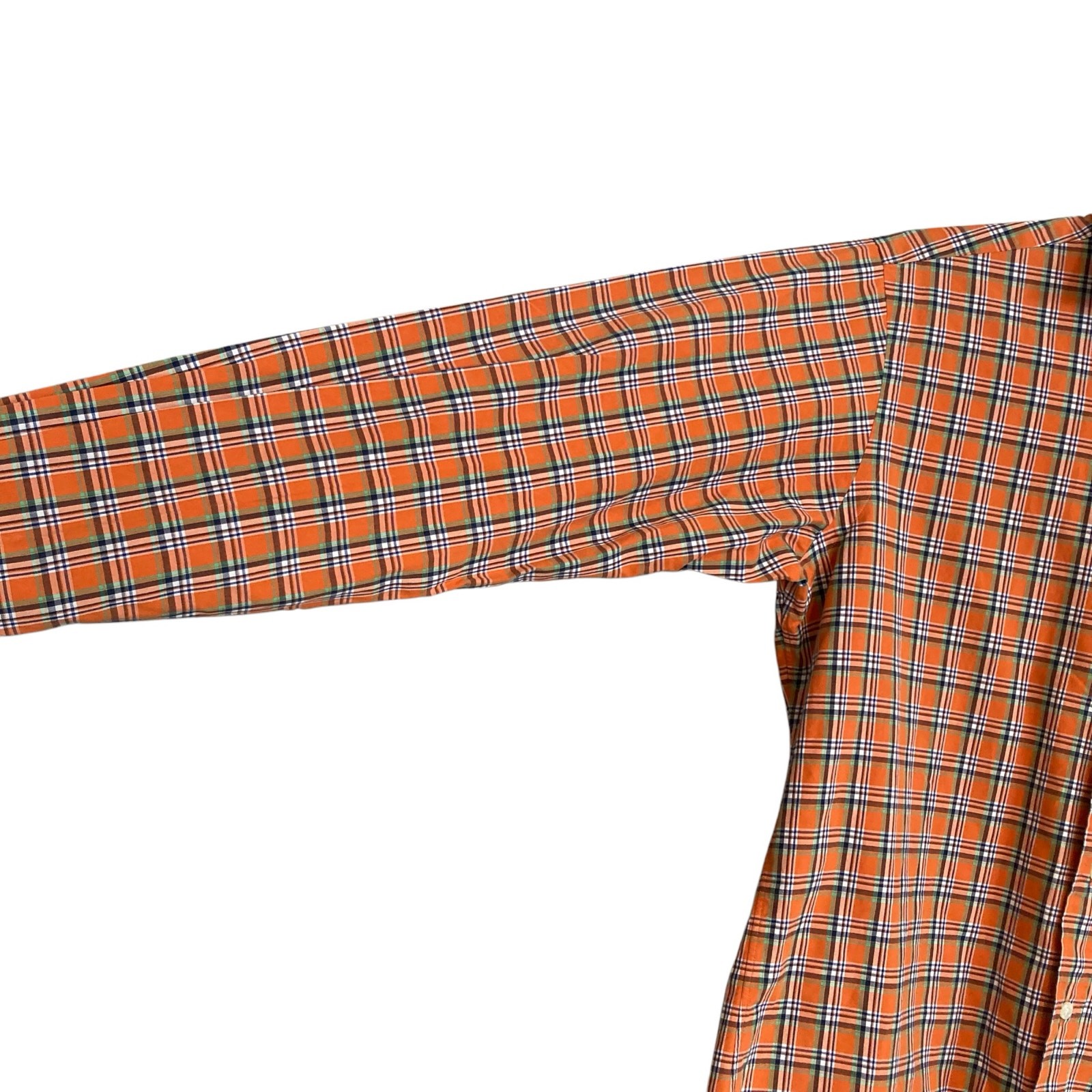 Vintage Polo Ralph Lauren Orange Green Plaid Estate Sport Preppy Shirt Sz Small thumbnail 12