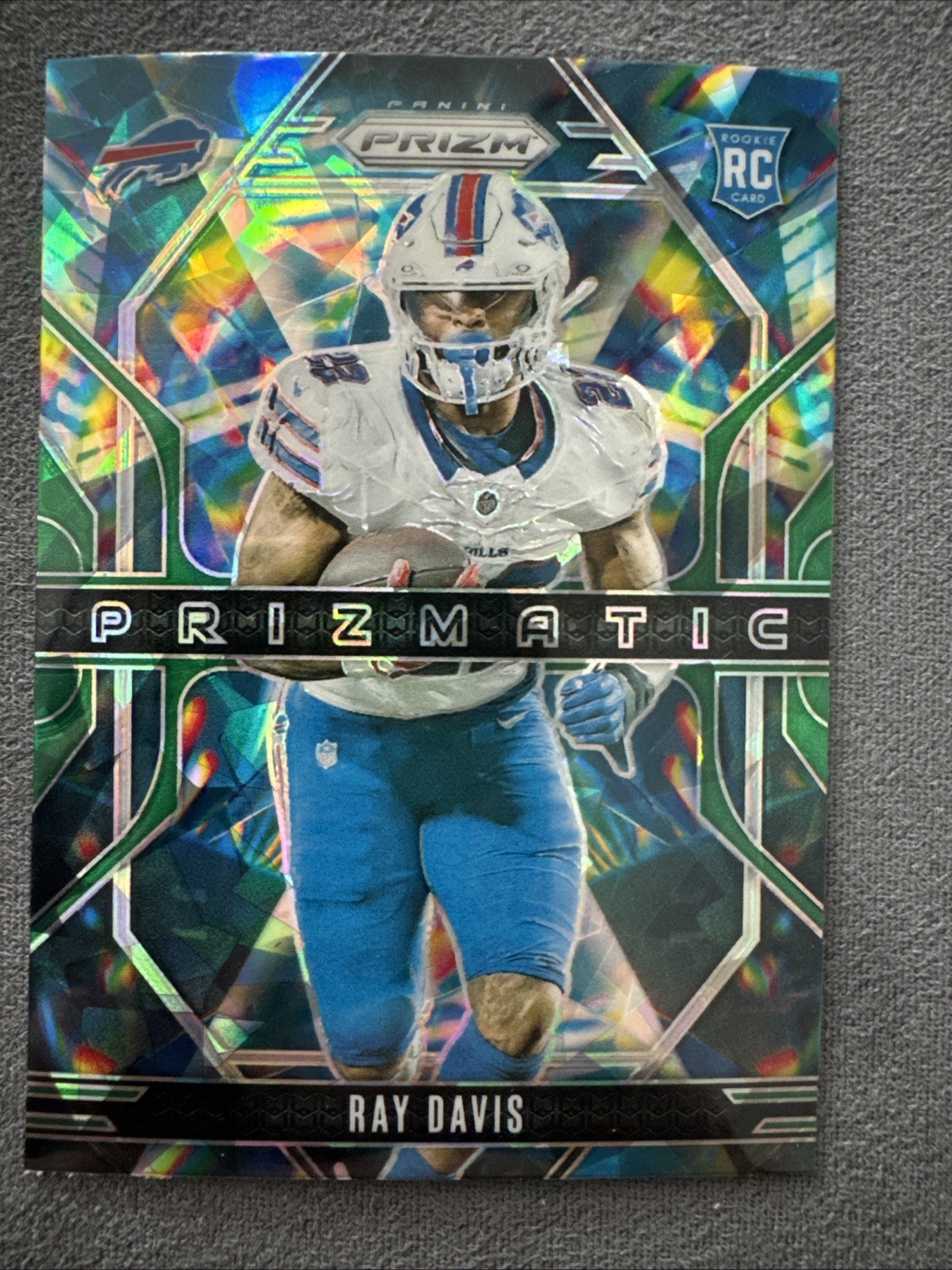 2024 Panini Prizm RAY DAVIS RC Green Cracked Ice Prizmatic Rookie