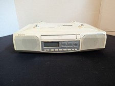 Sony Under Cabinet CD Player SPACEMAKER AM/FM ICF-CD513 Tested Working No Remote