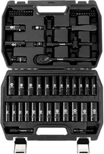 3/8" Impact Socket Set,74pcs Drive 6-Point Deep Socket Wrench Set With 72 Too...