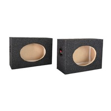 6x8 Car Audio Speaker Box Enclosures, 1 Pair - Gray Fits All 6x8 speakers