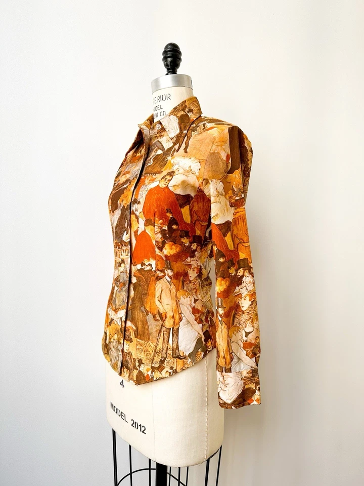 Camisa estampada Toulouse Lautrec People vintage años 70 | XS Foto 2 de 4