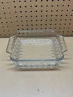 VTG Anchor Hocking Clear Ribbed  2 Qt Baking Casserole Dish 8''x 8” USA Very Nic
