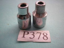 4MM  1/4" square drive socket x2 used  P378