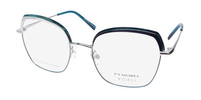 NEW MOREL KOALI 20118K EYEGLASS FRAME 51-19-140 GREEN METAL & PLASTIC SQUARE