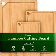 Three-Piece Wood Cutting Board Set