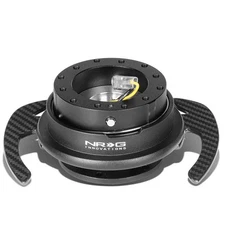 NRG Aluminum 6-Bolt Steering Wheel Quick Release Adapter Gen 4.0 SRK-700BK-CF