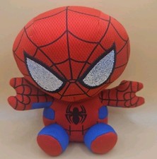 Ty Beanie Collection Marvel Spiderman Plush Stuffed Doll Red Blue 8"