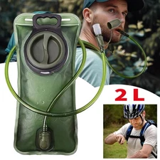 2L Green Military Hydration Bladder for Camping Cycling Running Hiking BPA-Free