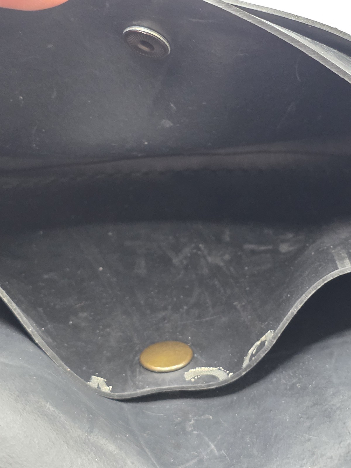 Vintage Asymmetric Rectangular Recycled Black Rub… - image 11